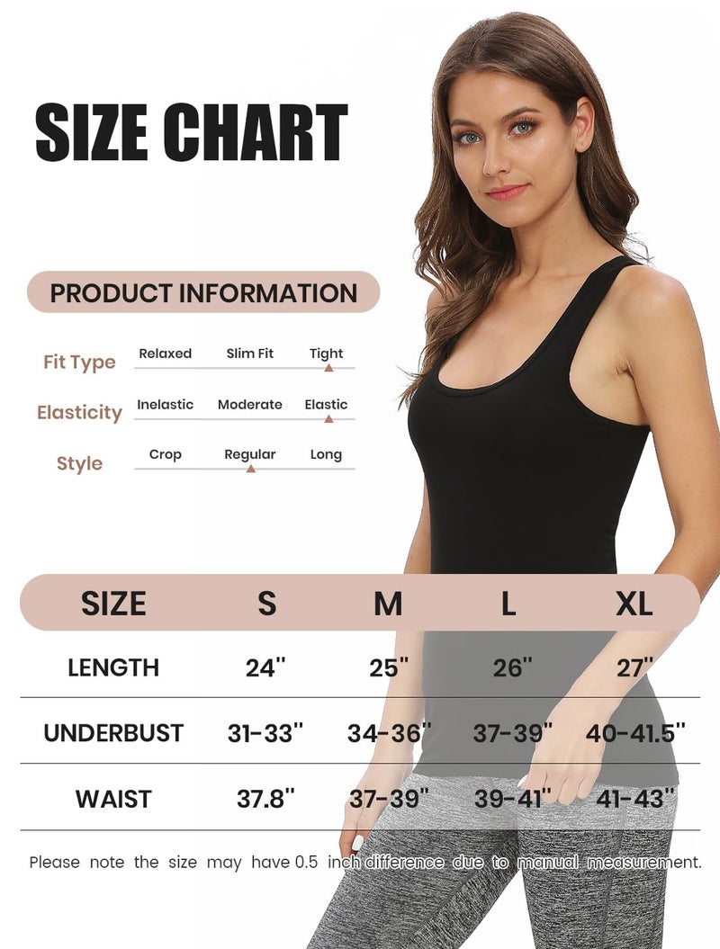 Cosy Pyro Workout Tank Tops for Women Racerback Yoga Tanks Basic Athletic Activewear-4 Packs Black/Gray/White/Army Green S - Image 5